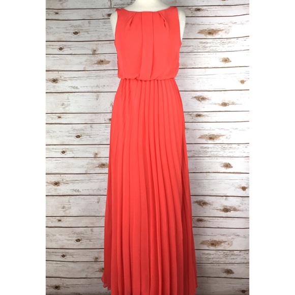 B. Smart Dresses & Skirts - B. Smart Coral Flowy Maxi Dress